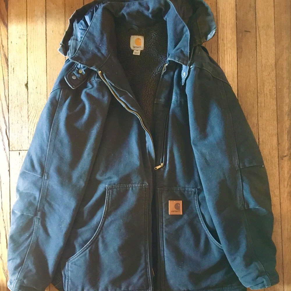 Carhartt Mens Medium Sherpa Lined Jacket with Hood
